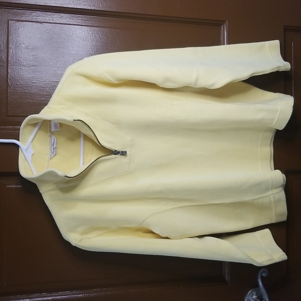 Pastel Yellow Tommy Bahama Quarter Zip Sweater LIKE NEW!!